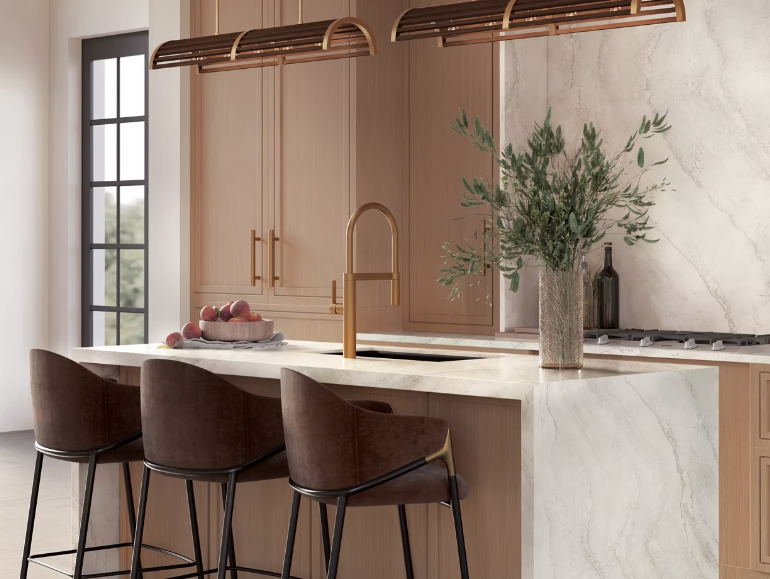 Everleigh(TM) from Cambria – Waterfall Island and Backsplash